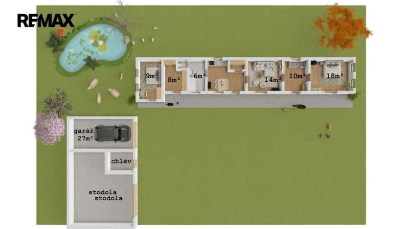 Prodej rodinného domu, Lodín - Janatov, 60 m2