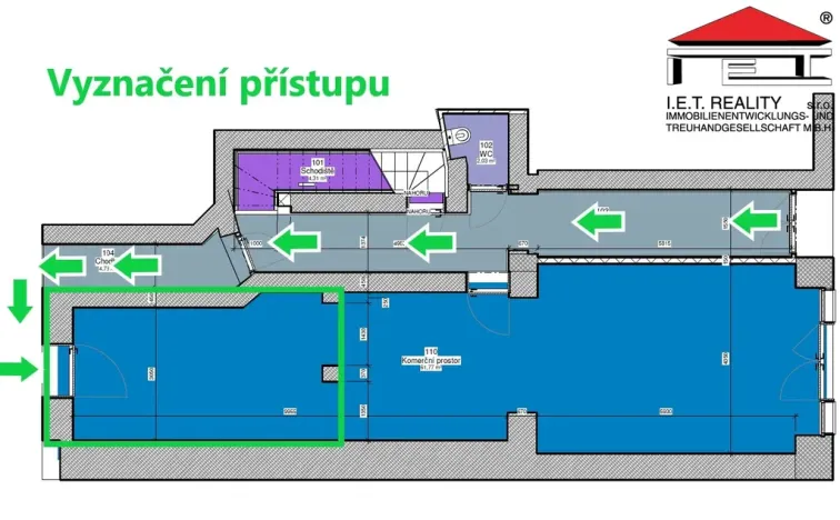 Pronájem skladu, Brno, Minoritská, 16 m2