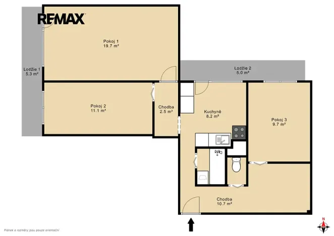 Prodej bytu 3+1, Most, Brněnská, 70 m2