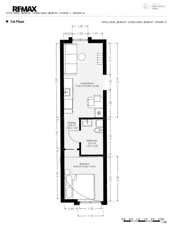 Prodej bytu 1+1, Praha - Libeň, Na Dědince, 32 m2