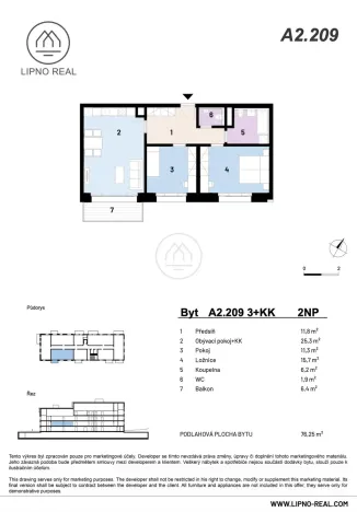 Prodej bytu 3+kk, Lipno nad Vltavou, 83 m2