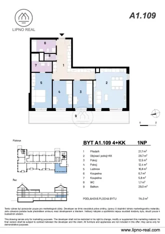 Prodej bytu 4+kk, Lipno nad Vltavou, 143 m2