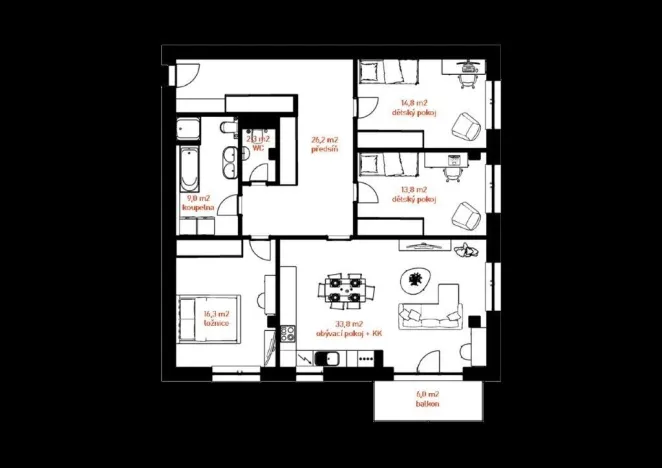 Prodej bytu 4+kk, Holešov, U Letiště, 110 m2