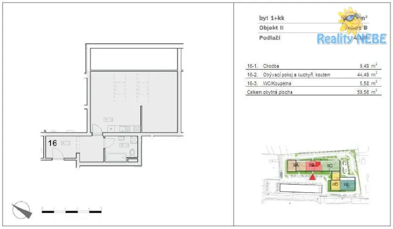 Prodej bytu 1+kk, Vyškov - Vyškov-Předměstí, Smetanovo nábřeží, 59 m2