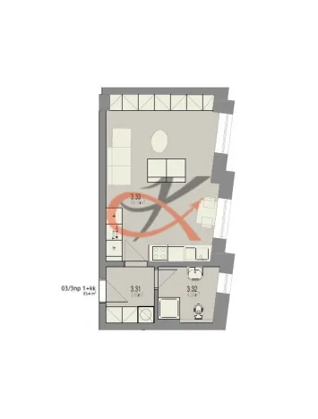 Pronájem bytu 1+kk, Rožnov pod Radhoštěm, Nerudova, 33 m2
