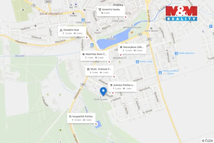 Prodej bytu 2+1, Polička - Horní Předměstí, M. Bureše, 59 m2
