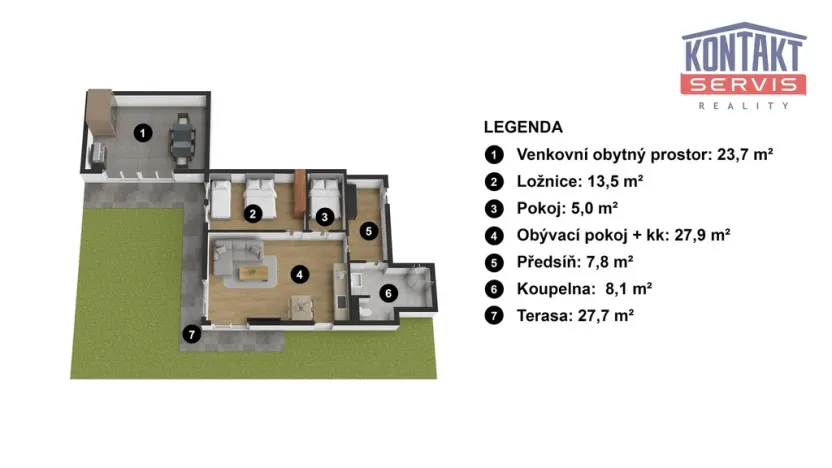 Prodej bytu 3+kk, Lipno nad Vltavou, 64 m2