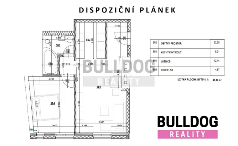 Pronájem bytu 2+kk, Praha - Libeň, Zenklova, 46 m2