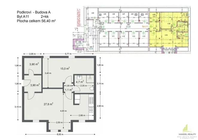Prodej bytu 2+kk, Břeclav, 62 m2