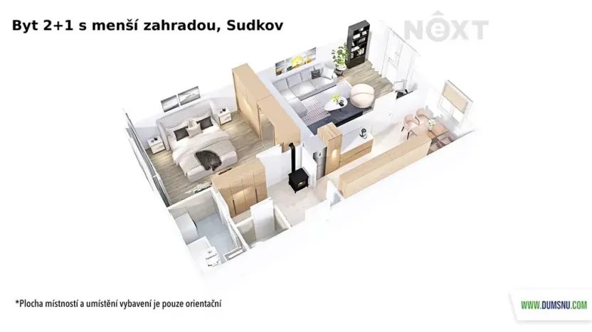 Prodej bytu 2+1, Sudkov, 74 m2