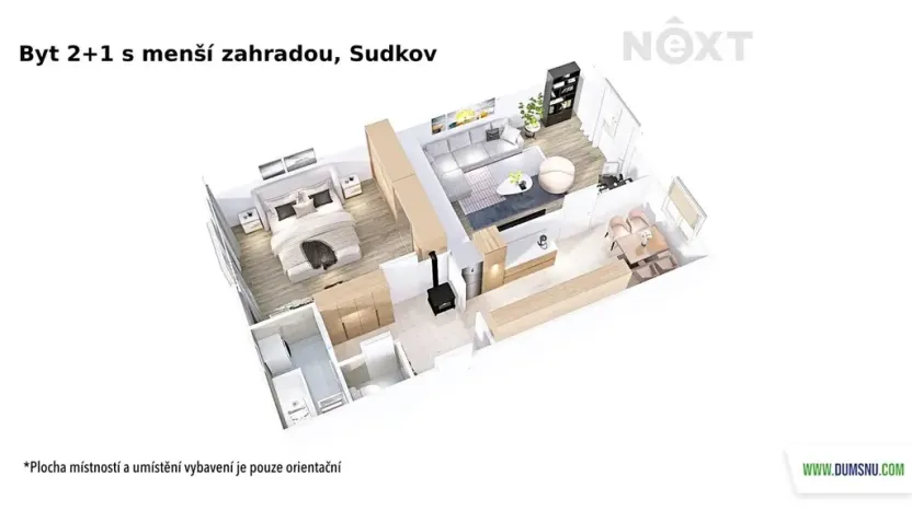 Prodej bytu 2+1, Sudkov, 74 m2