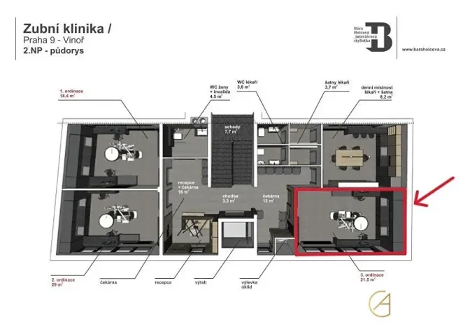 Pronájem ordinace, Praha - Vinoř, Mladoboleslavská, 97 m2