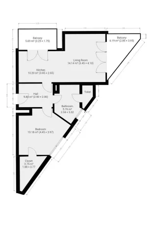 Pronájem bytu 2+kk, Praha - Vršovice, Petrohradská, 60 m2