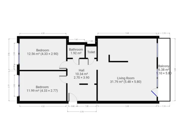 Pronájem bytu 3+kk, Praha - Ruzyně, Dědinská, 77 m2
