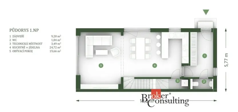 Pronájem rodinného domu, Kladno, Pechlátova, 119 m2