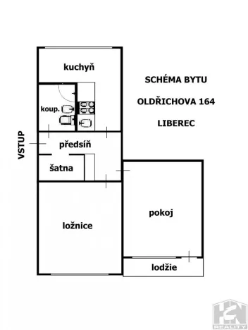 Prodej bytu 2+1, Liberec - Liberec III-Jeřáb, Oldřichova, 60 m2