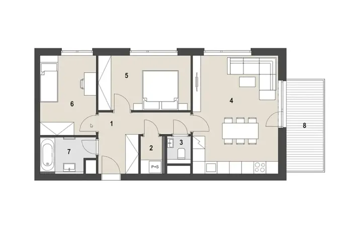Prodej bytu 3+kk, Praha - Radotín, náměstí Osvoboditelů, 71 m2