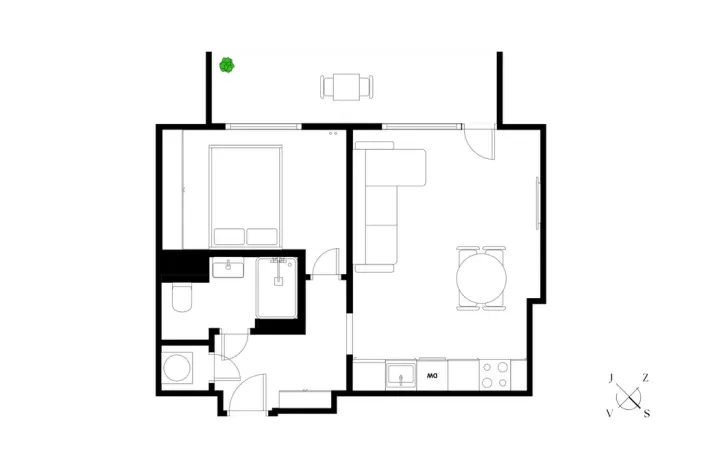 Prodej bytu 2+kk, Praha - Vršovice, Gruzínská, 44 m2