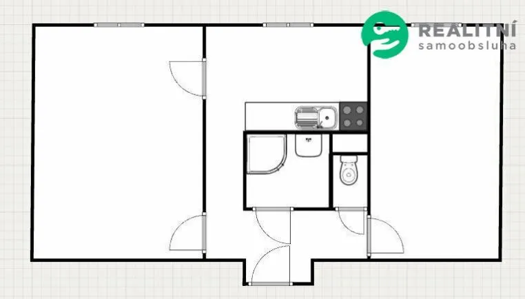 Prodej bytu 2+1, Chomutov, Zahradní, 52 m2