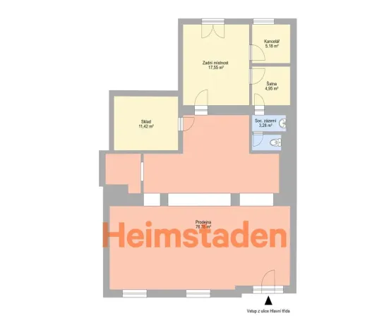 Pronájem obchodního prostoru, Havířov - Město, Hlavní třída, 119 m2