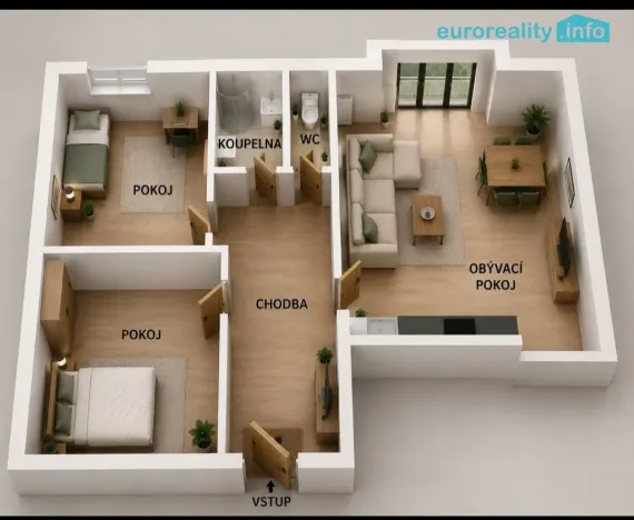 Pronájem bytu 3+kk, Beroun - Beroun-Město, Nad Paloučkem, 71 m2