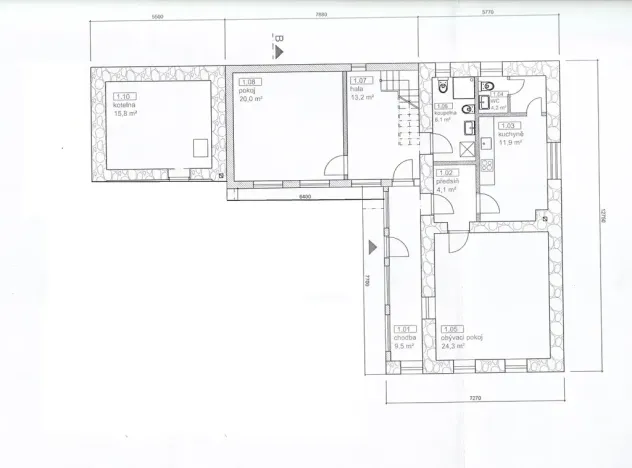 Prodej rodinného domu, Bechyně, Lišky, 127 m2