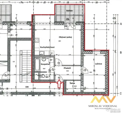 Pronájem bytu 2+kk, Hradec Králové - Svobodné Dvory, K Meteoru, 59 m2