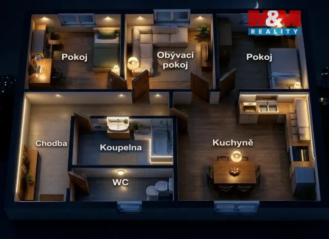 Prodej bytu 3+1, Lovosice, Terezínská, 74 m2