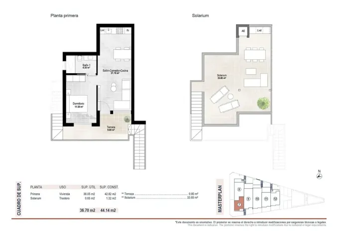 Prodej bytu 2+kk, San Pedro del Pinatar, Španělsko, 44 m2