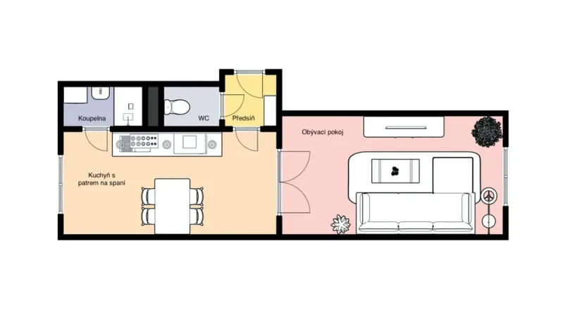 Pronájem bytu 2+kk, Praha - Žižkov, Jeronýmova, 36 m2