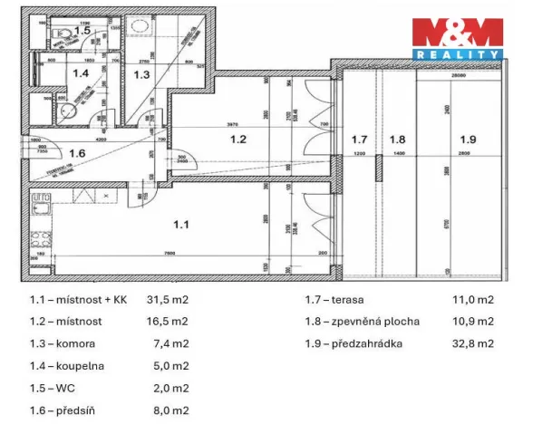 Prodej bytu 2+kk, Praha - Hloubětín, Poděbradská, 71 m2