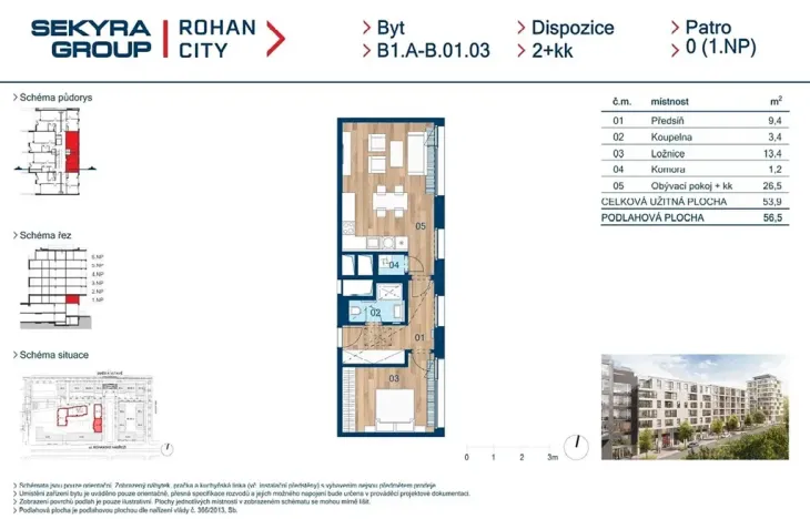 Prodej bytu 2+kk, Praha - Karlín, Sokolova, 54 m2