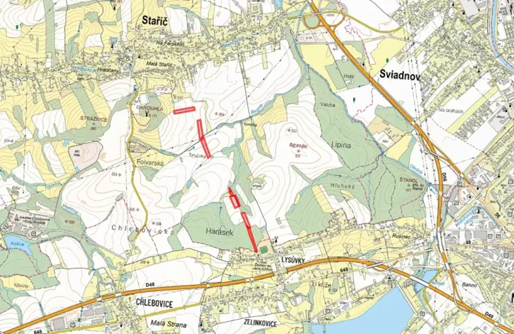 Prodej pole, Staříč, 40667 m2