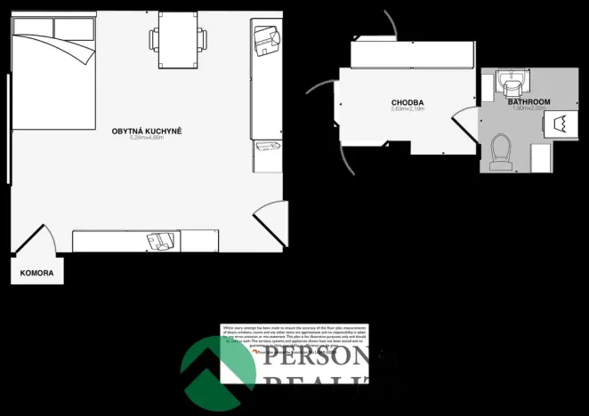 Prodej bytu 1+kk, Praha - Smíchov, Vltavská, 35 m2