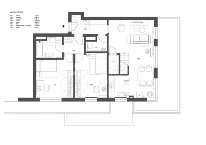 Pronájem bytu 4+kk, Praha - Hloubětín, K náhonu, 119 m2