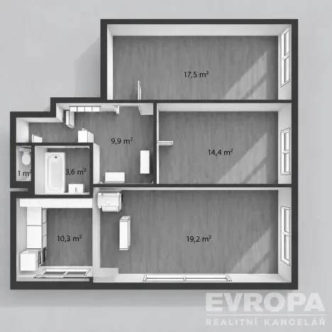 Prodej bytu 3+1, Opava - Kateřinky, Holasická, 78 m2