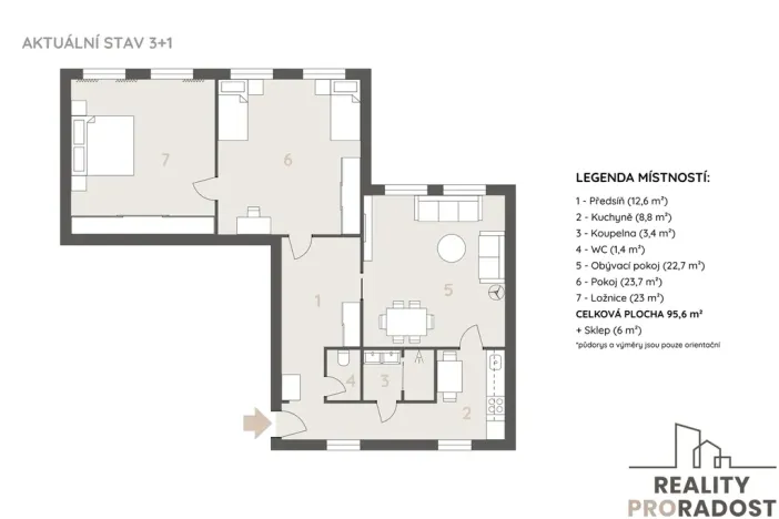 Prodej bytu 3+1, Brno, Jugoslávská, 95 m2