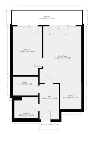 Pronájem bytu 2+kk, Praha, Poděbradská, 53 m2