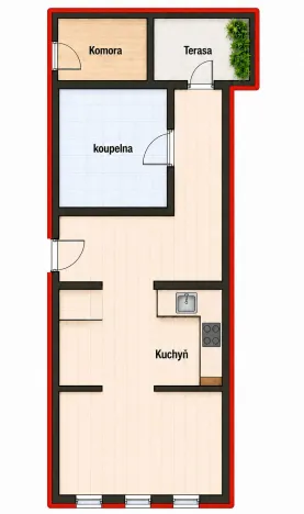 Prodej bytu 1+1, Karlovy Vary, Pod Jelením skokem, 48 m2