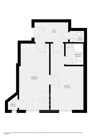 Pronájem bytu 2+kk, Praha - Žižkov, Hartigova, 38 m2
