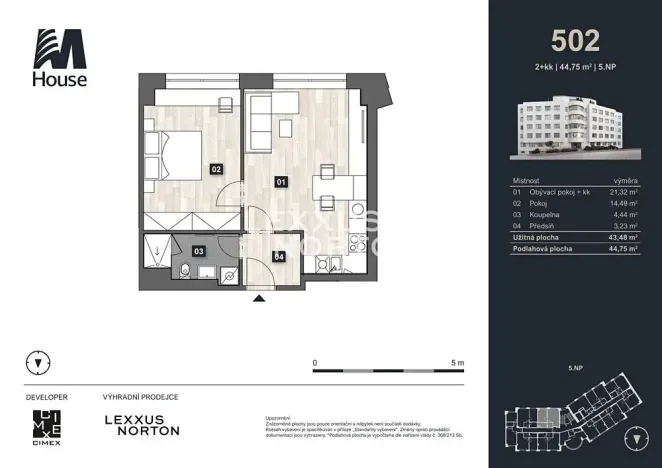 Prodej bytu 2+kk, Praha - Vršovice, Murmanská, 43 m2