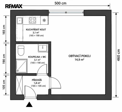 Prodej bytu 1+kk, Příbram - Příbram I, Hradební, 23 m2