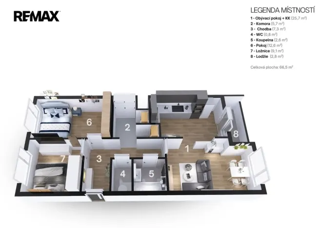 Prodej bytu 3+kk, Praha - Háje, Mnichovická, 66 m2