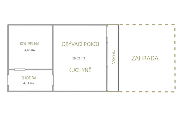 Prodej bytu 1+kk, Praha - Libuš, Na domovině, 28 m2