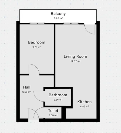 Pronájem bytu 2+kk, Praha - Krč, Točitá, 39 m2