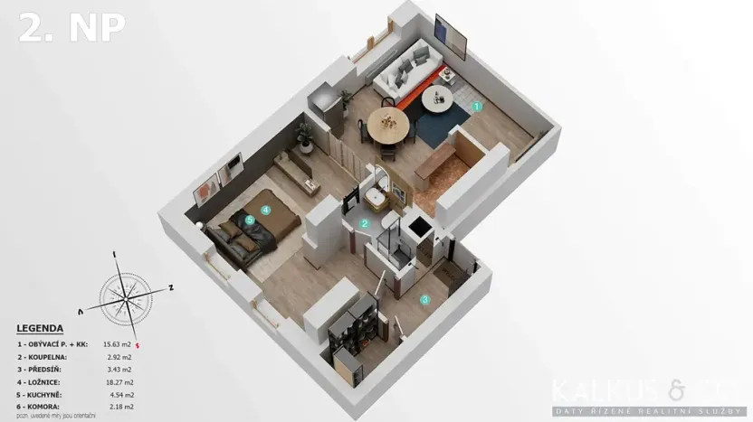 Prodej bytu 2+kk, Svoboda nad Úpou, Nový svět, 49 m2