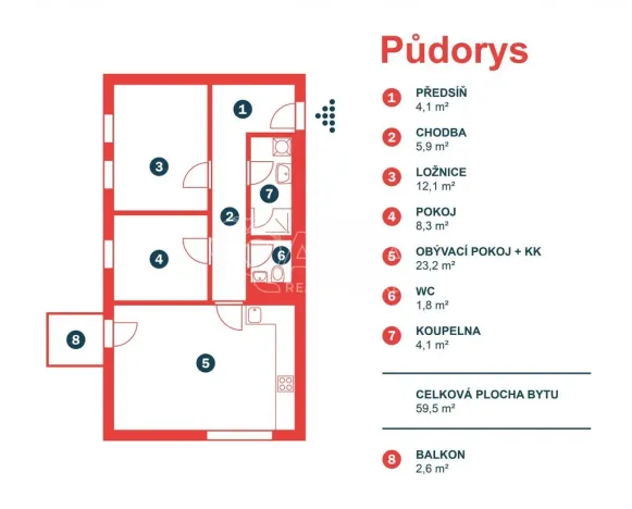 Pronájem bytu 3+kk, Benešov, Suchánkova, 65 m2