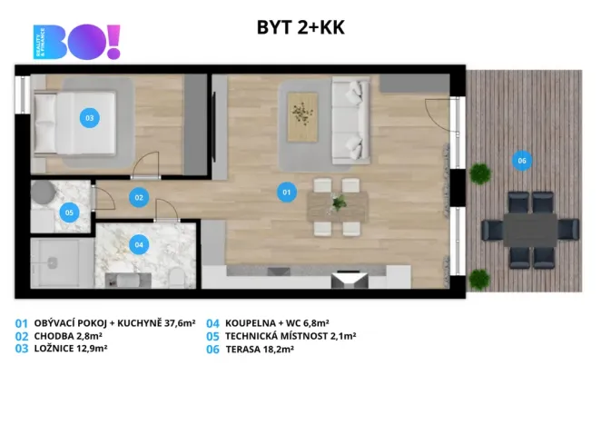 Prodej apartmánu, Soběšovice, 82 m2