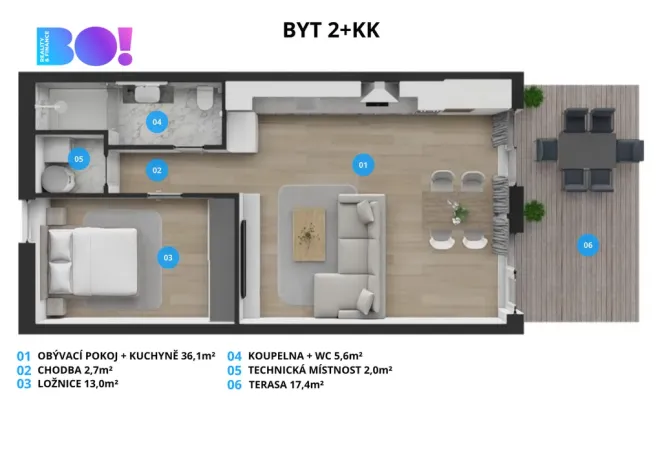Prodej apartmánu, Soběšovice, 71 m2