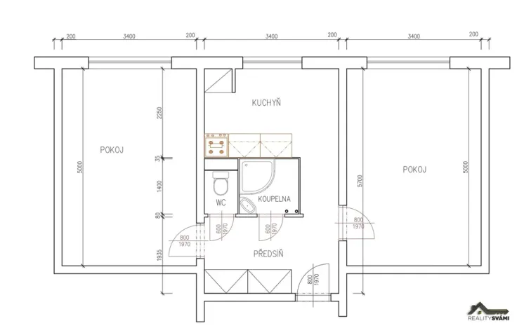 Prodej bytu 2+1, Ostrava, Krasnoarmejců, 52 m2